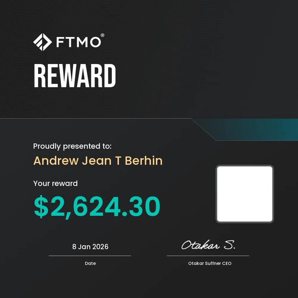 Versement FTMO — 2 624,30 $ (janvier 2026)
